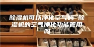 除湿机可以净化空气吗 除湿机的空气净化功能管用吗