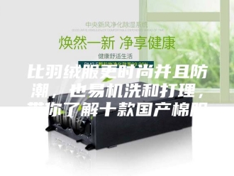知识百科比羽绒服更时尚并且防潮，也易机洗和打理，带你了解十款国产棉服
